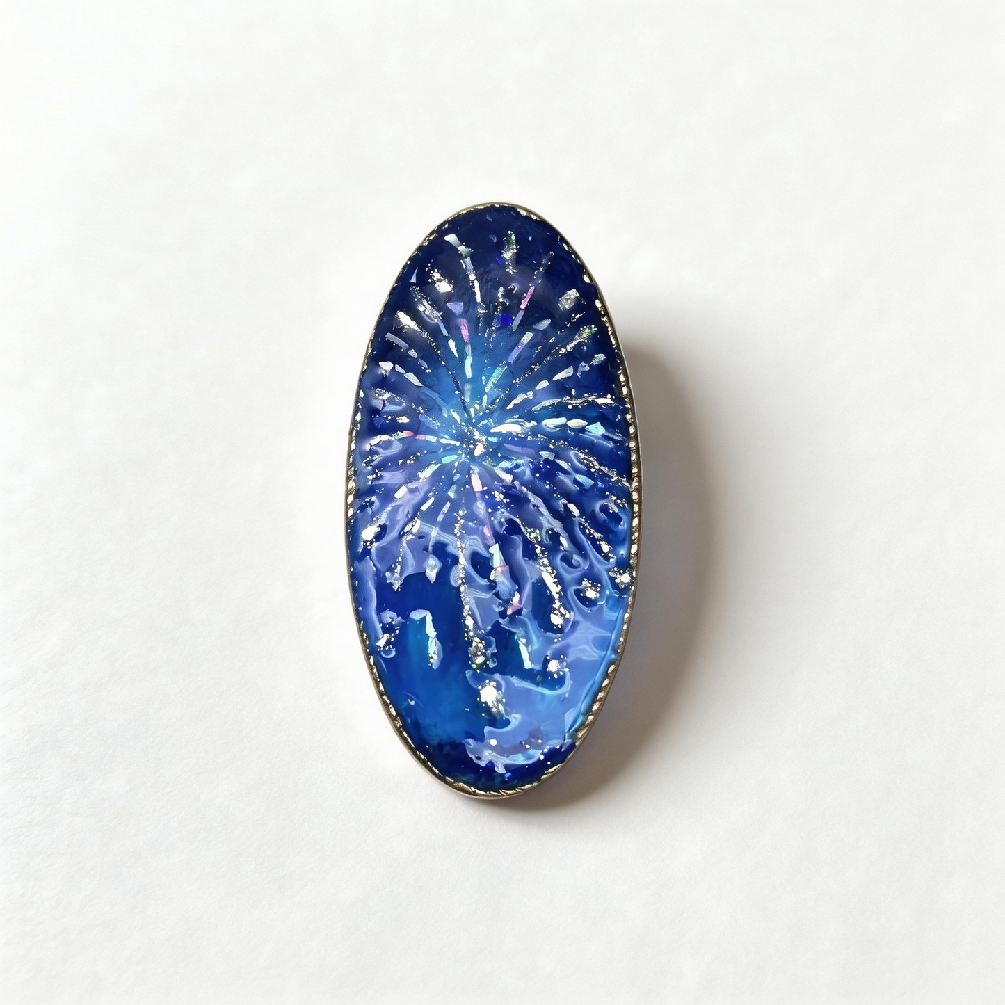 Fireworks Raden Hair Clip - Handcrafted Mother-of-Pearl Hair Clip by TapaCraft